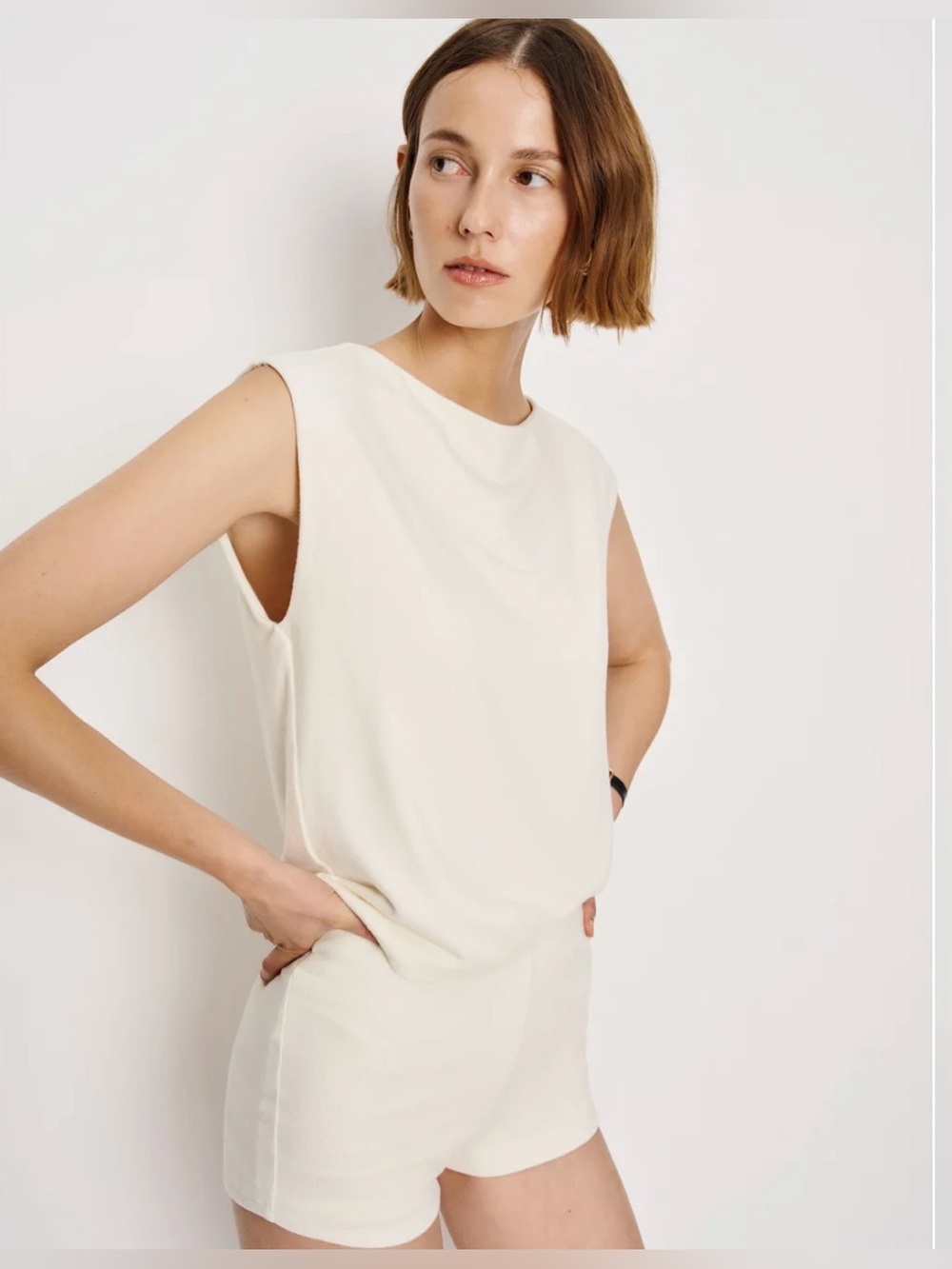 Reformation Leo Knit Two Piece Ivory - Size S